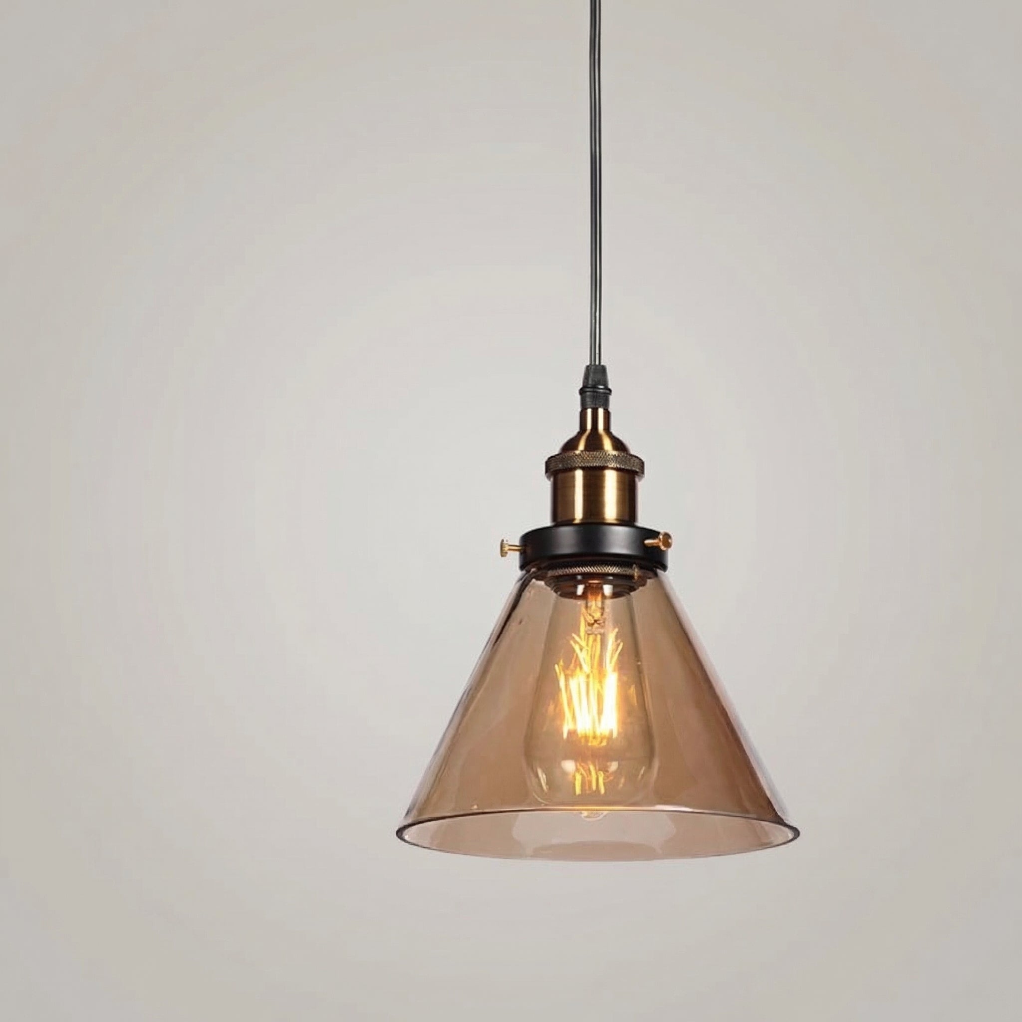 Industrial Glass Pendant Light