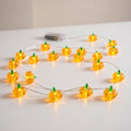 20 Pumpkin Micro LED String Lights with Timer, 2m Clear Cable