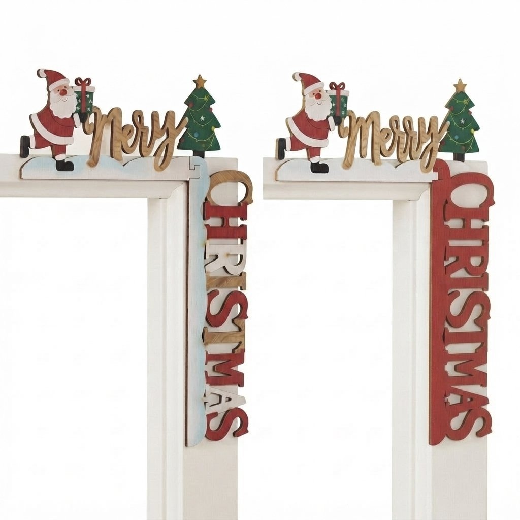 3D Wooden Santa Door Frame Sign