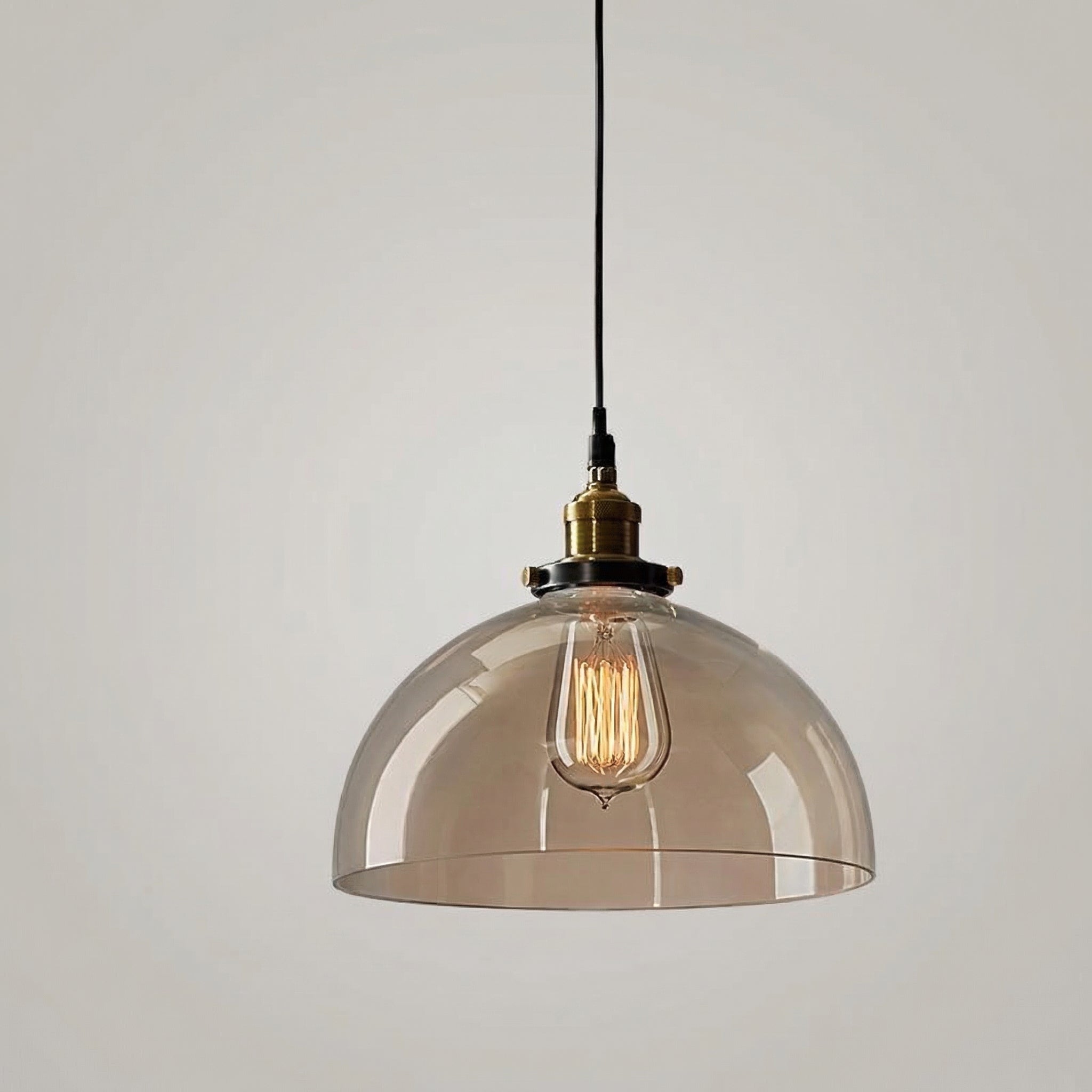 Industrial Dome Glass Pendant Light