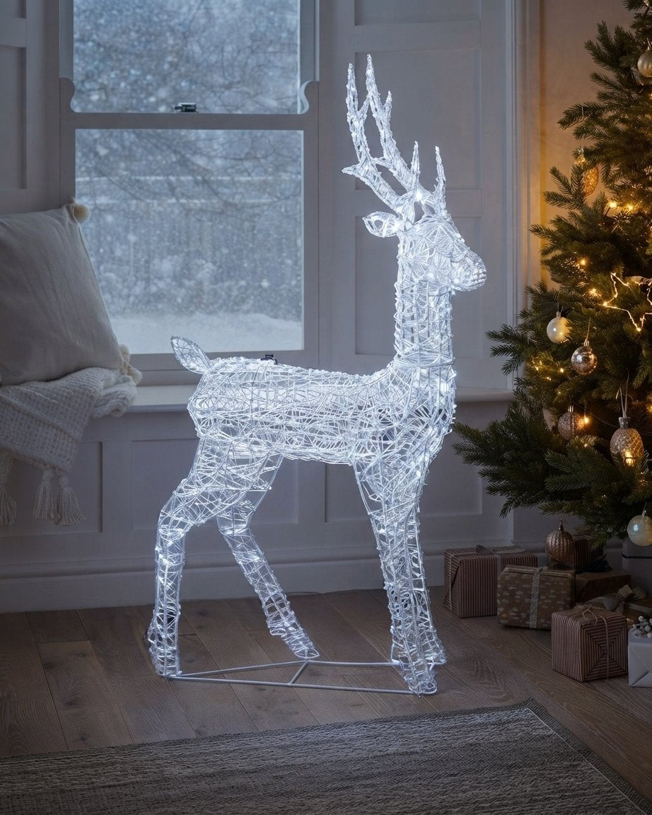 Acrylic LED Reindeer Figure, 4 ft