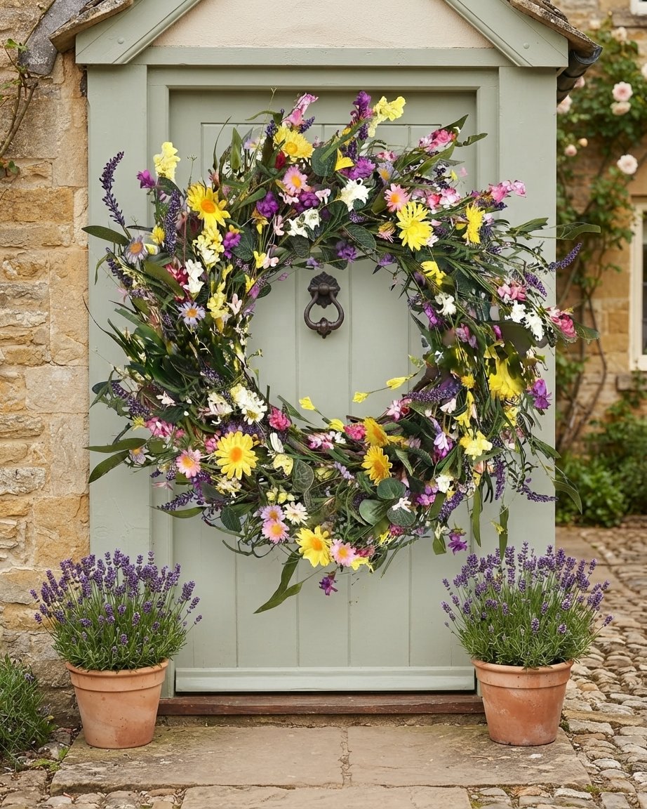 Artificial Wildflower Wreath
