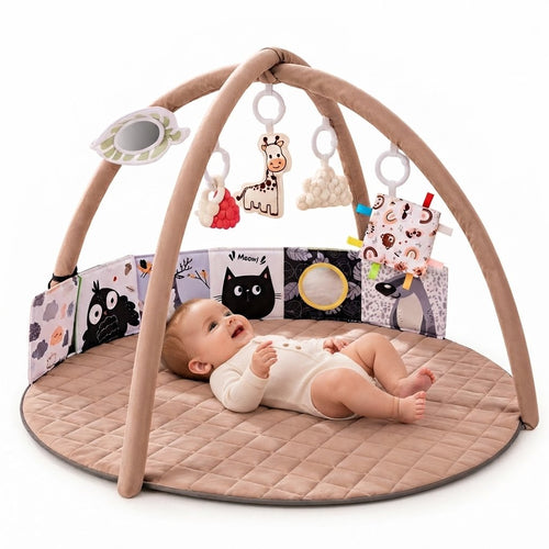Baby Play Gym with 6 Sensory Toys