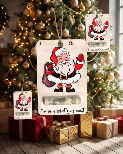 Christmas Wooden Money Gift Tag