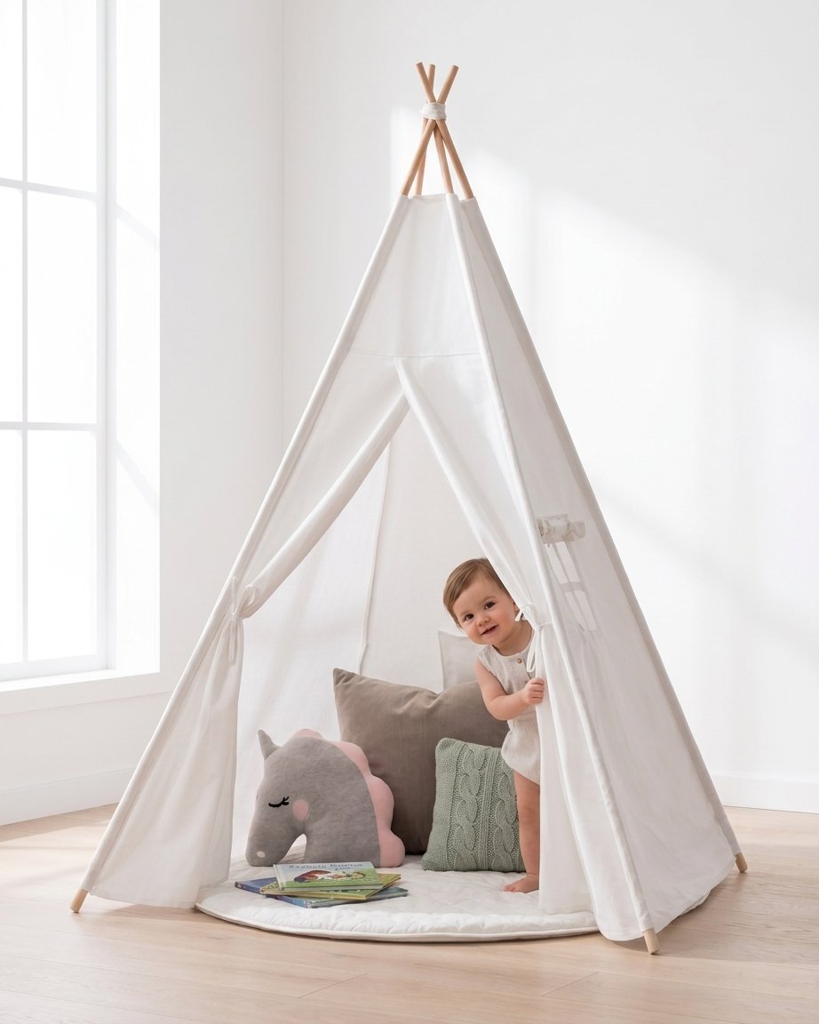 Cotton Canvas Kids Teepee Play Tent