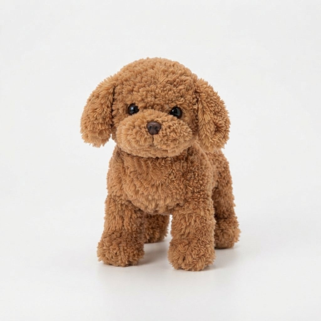Curly Poodle Plush Puppy Toy
