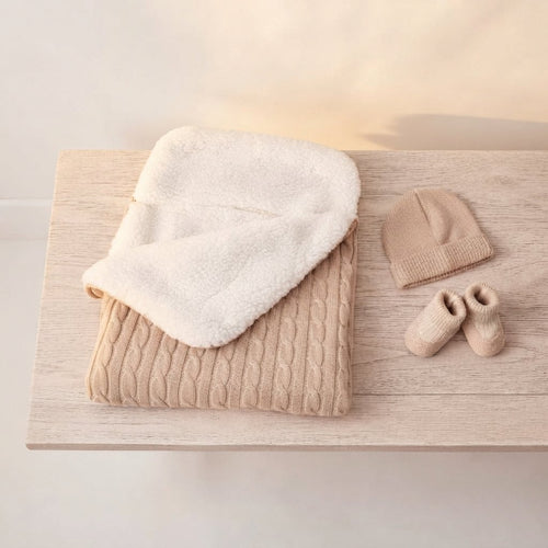 Edavate-Knit Baby Sleep Sack with Sherpa Lining