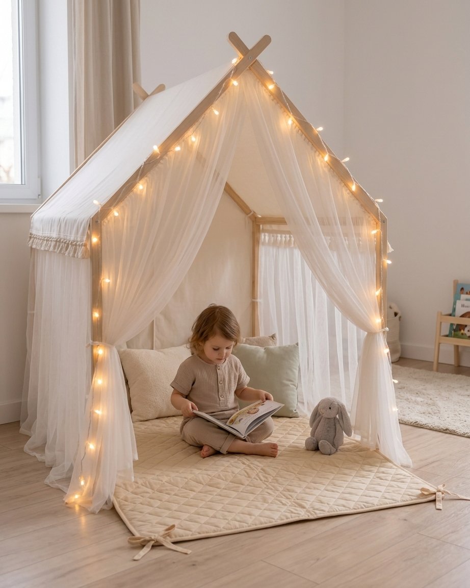 Fairytale Play Tent, Mat & Lights Bundle