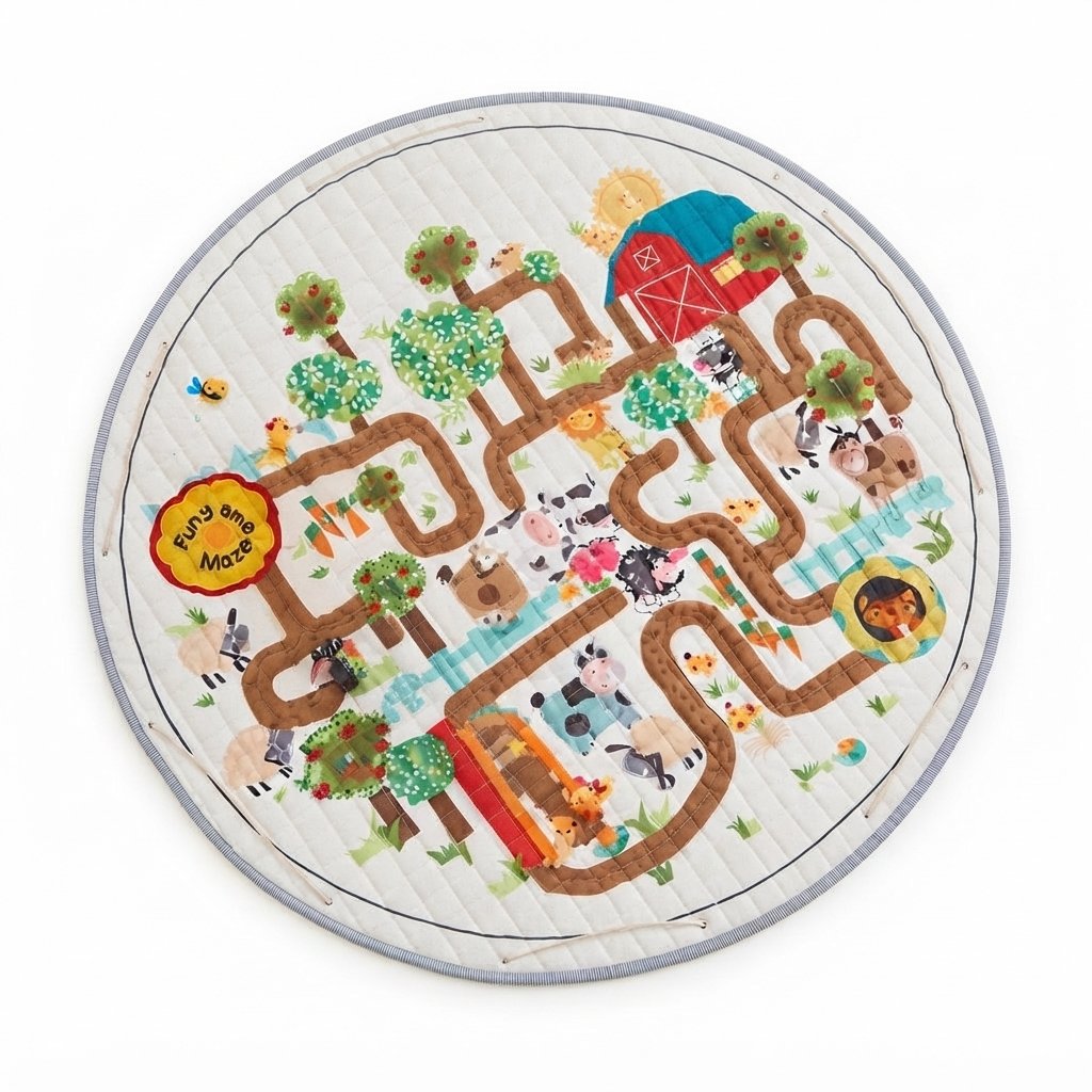 Farm Maze Baby Play Mat with Storage