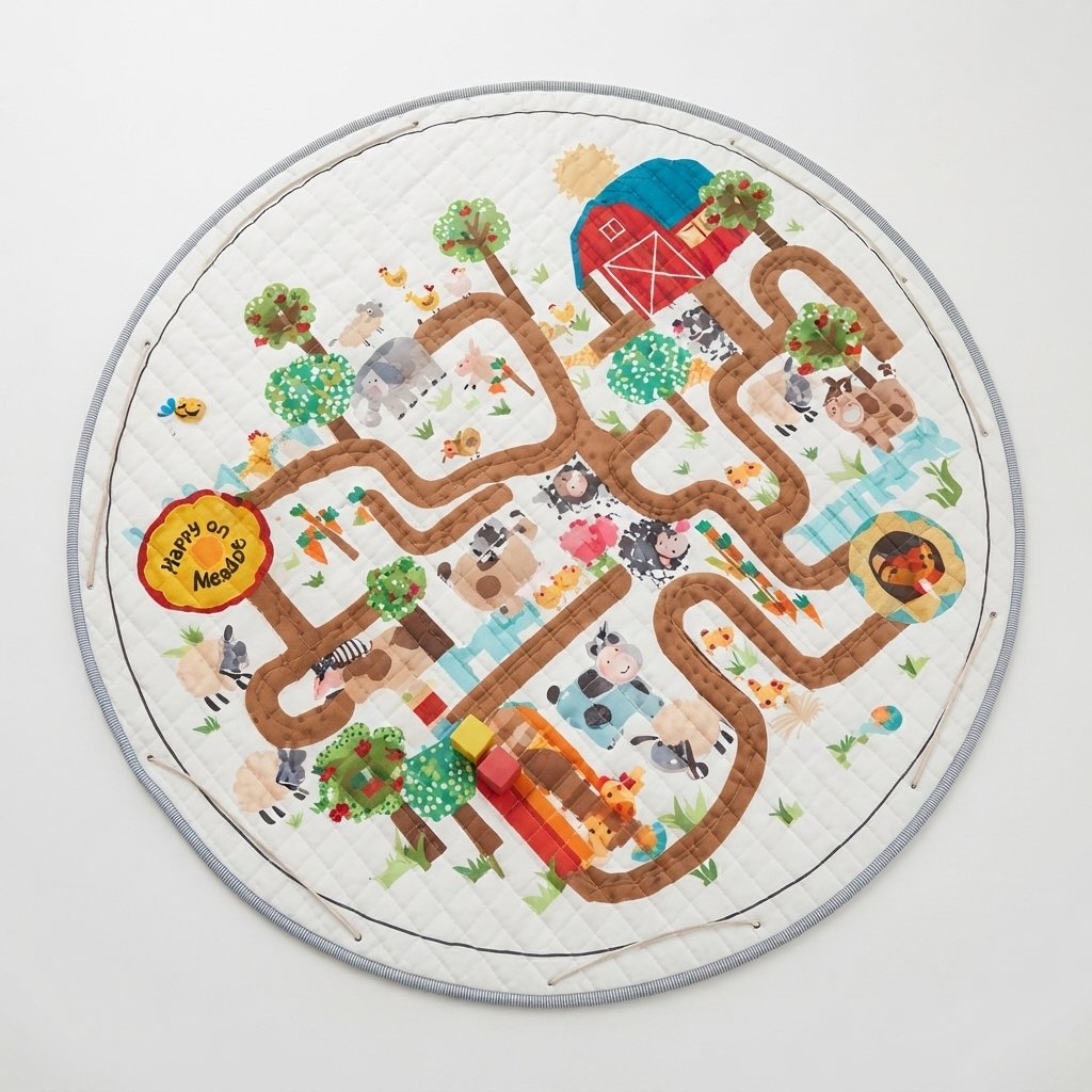Farm Maze Quilted Baby Play Mat