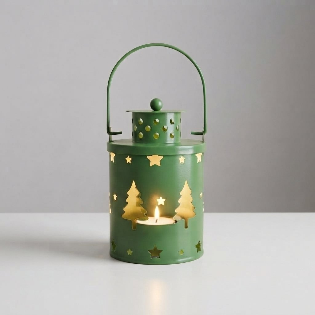Festive Cut-Out Metal Lantern Set of 3