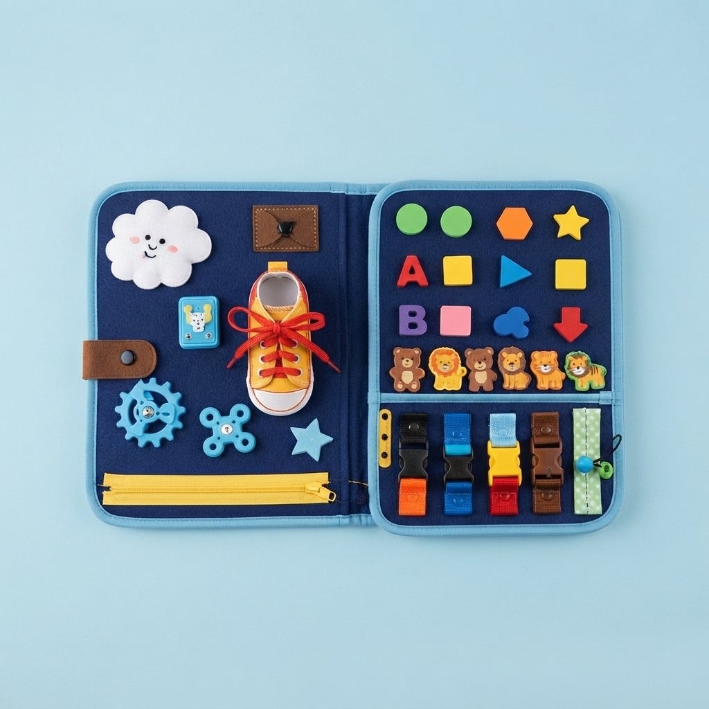 Foldable Busy Board for Toddlers