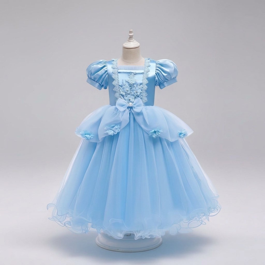Girls' Princess Costume Dress with Tiara, Wand and Accessories Set