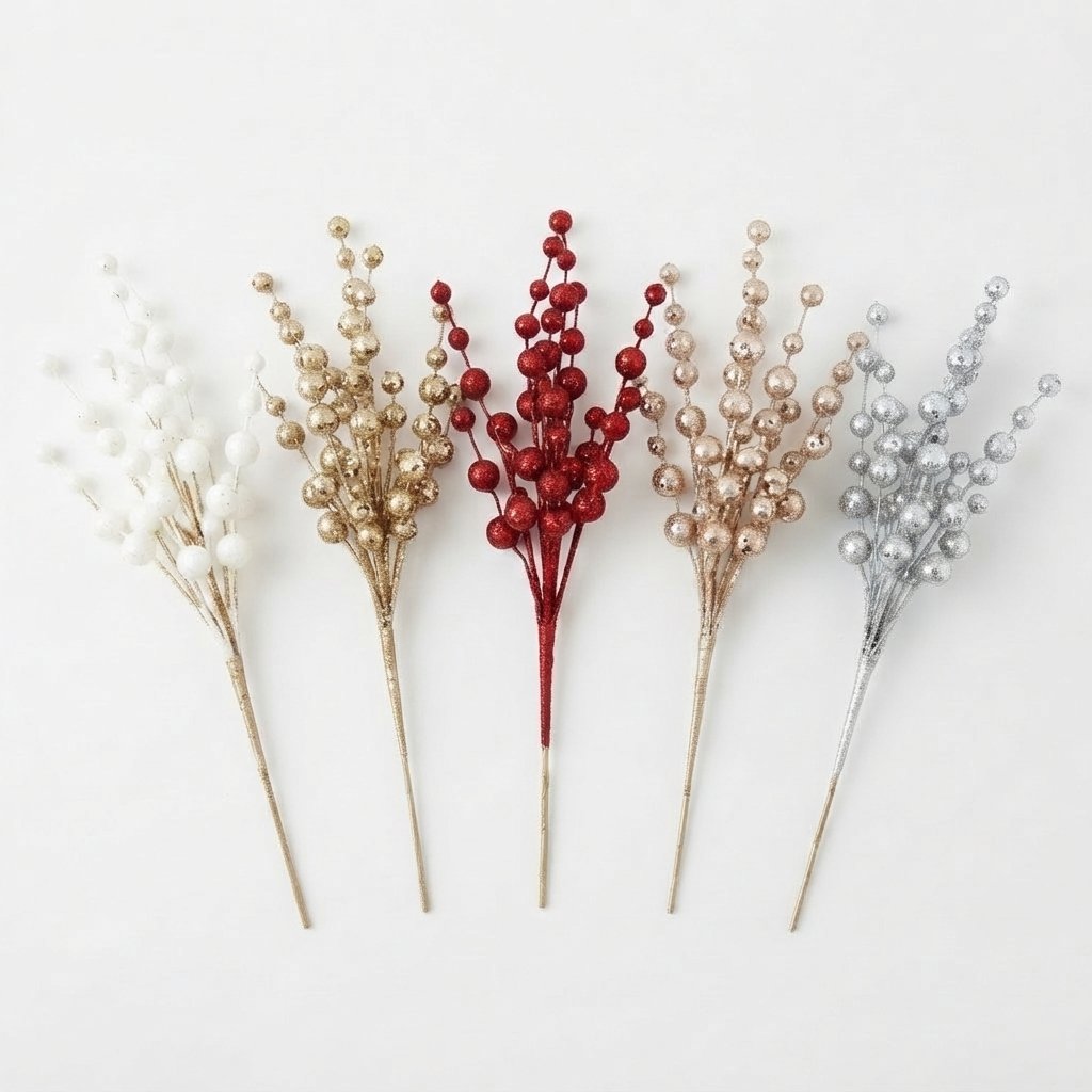 Glitter Berry Stems – Pack of 10