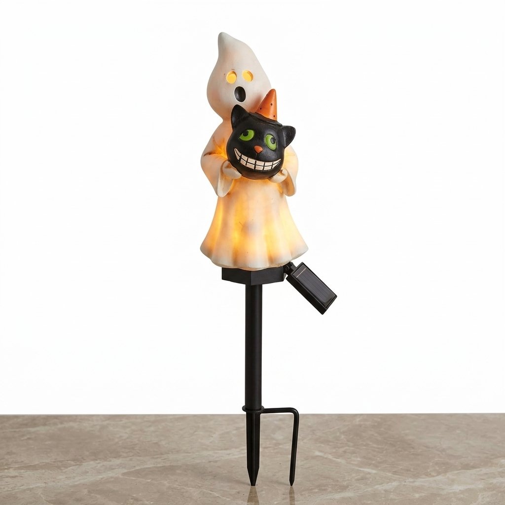 Halloween Solar Garden Stake Light – Resin Character Design with Auto On/Off