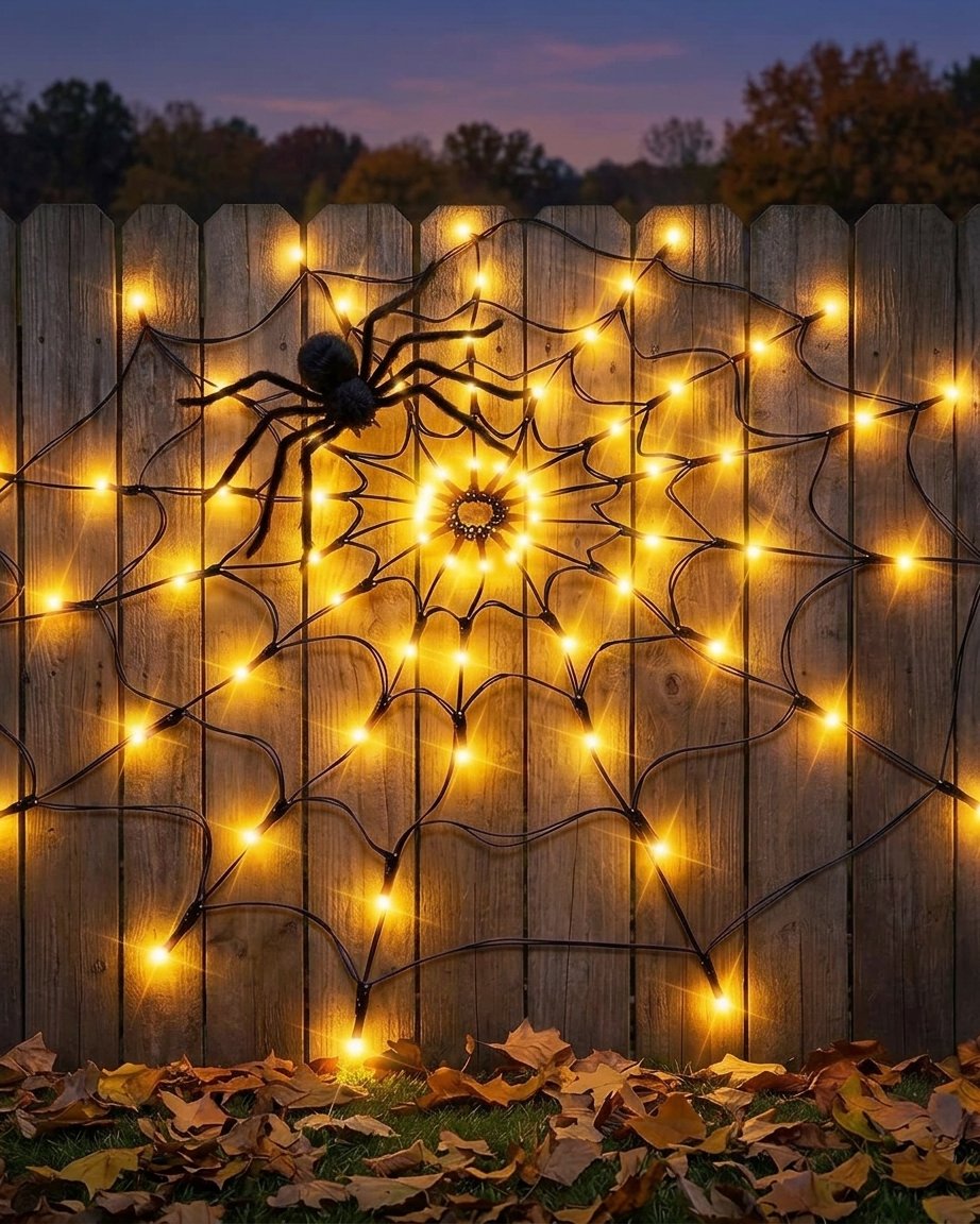 Halloween Spider Web Lights with Remote, 70 LEDs