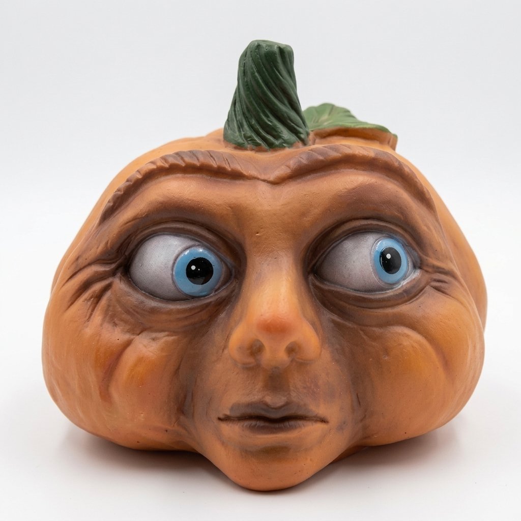 Hand-Painted Resin Pumpkin Figurines with Expressive Faces – Halloween Decorations