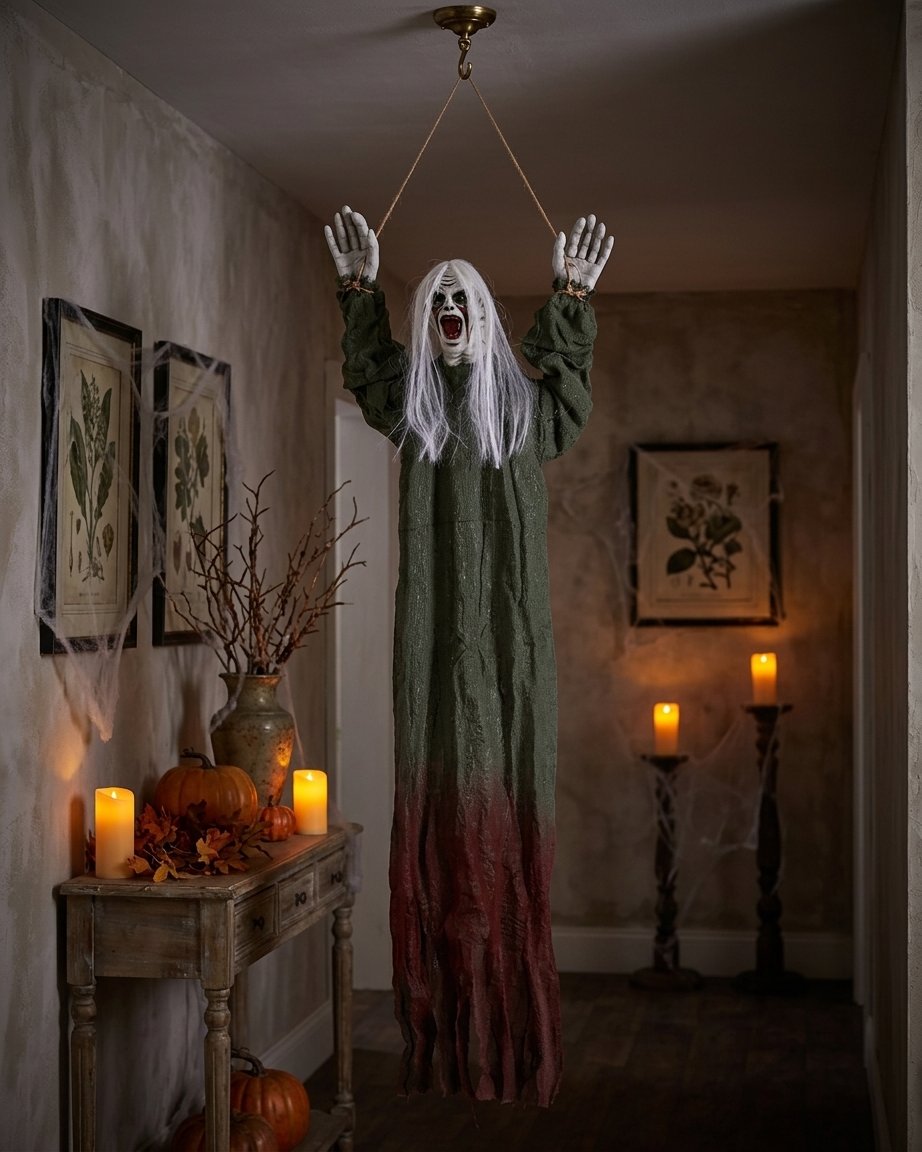 Hanging Ghost Halloween Decoration – Haunted House Prop