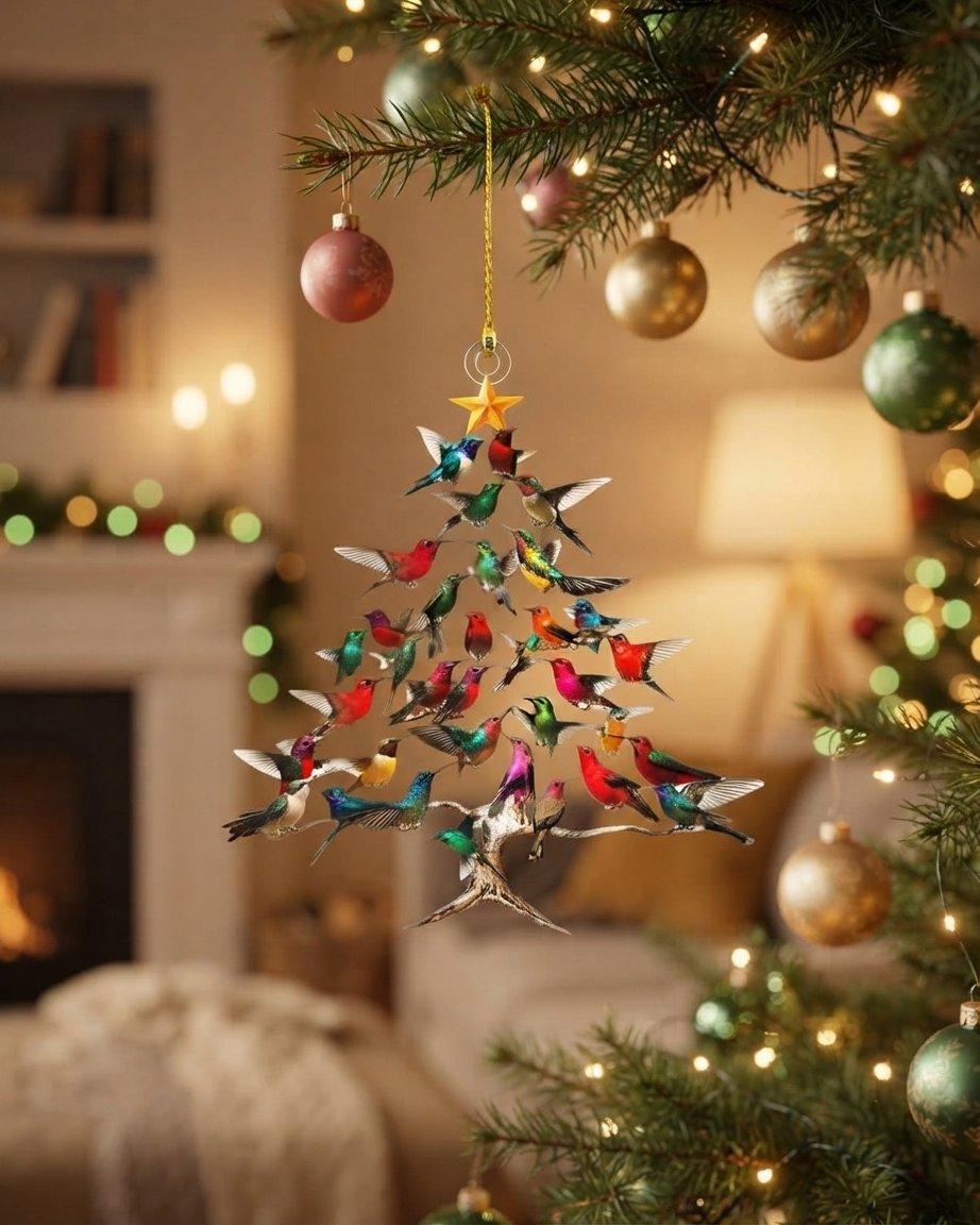 Hummingbird Christmas Tree Ornament