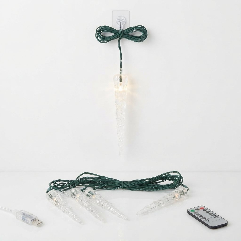Icicle String Lights with Remote