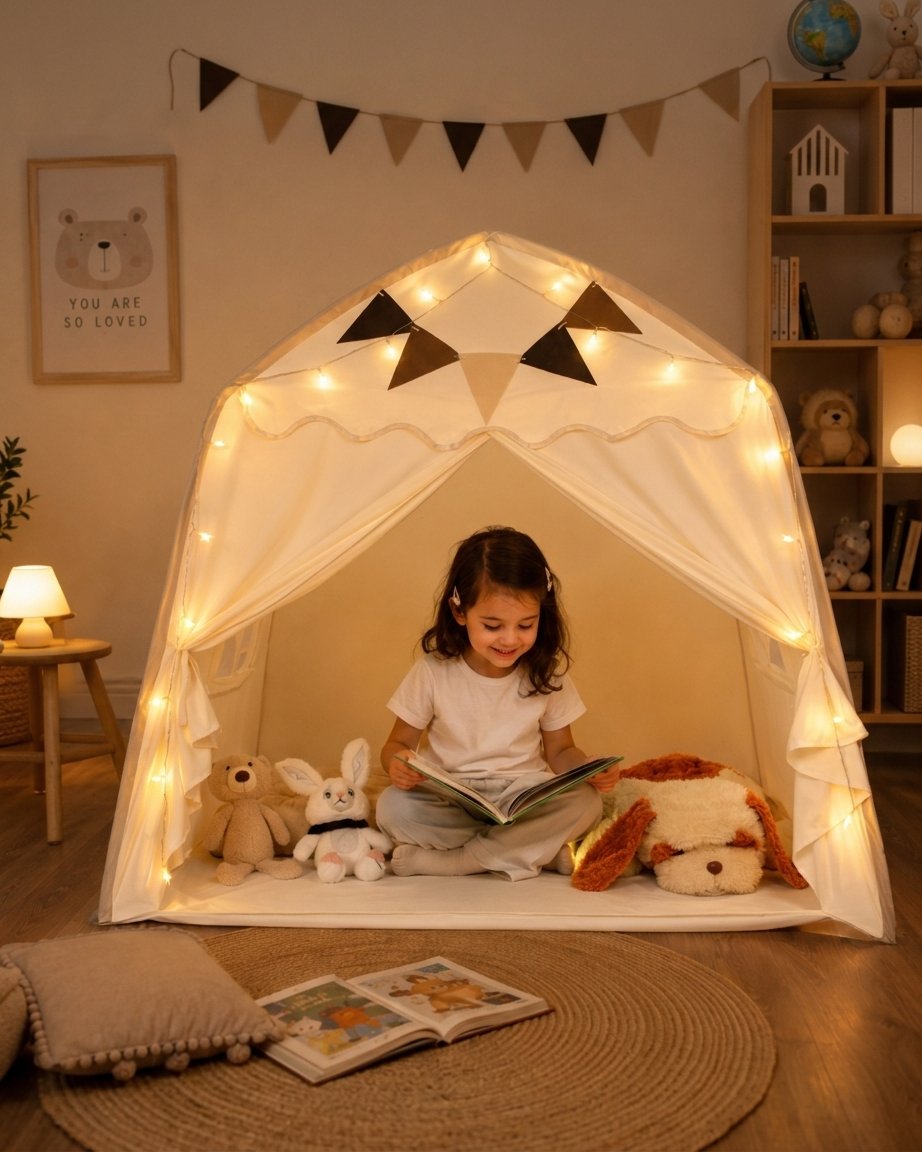 Kids House Play Tent with Canopy