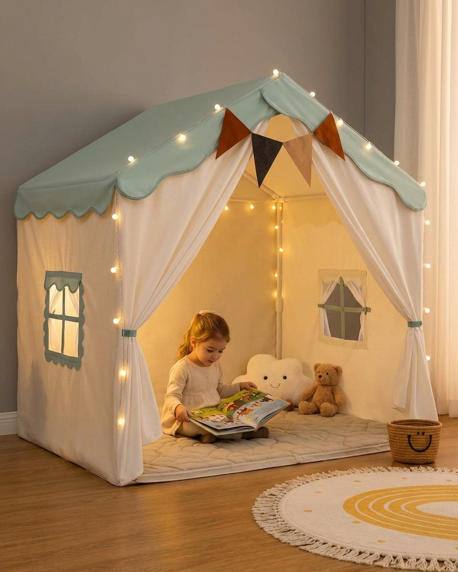 Kids Play Tent with Lights and Mat