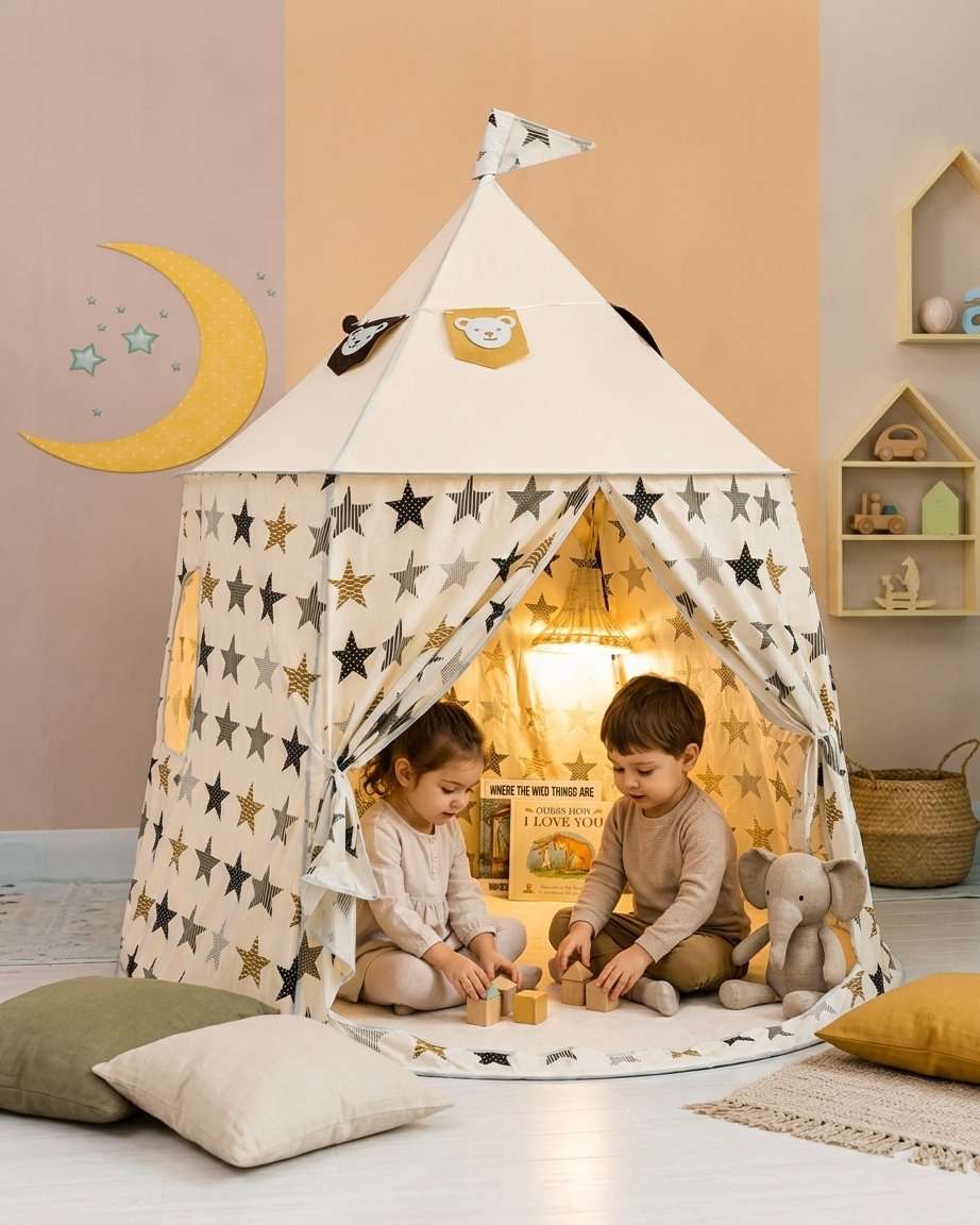 Kids Star Print Indoor Play Tent