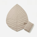 Leaf-Shaped Baby Play Mat in Oat
