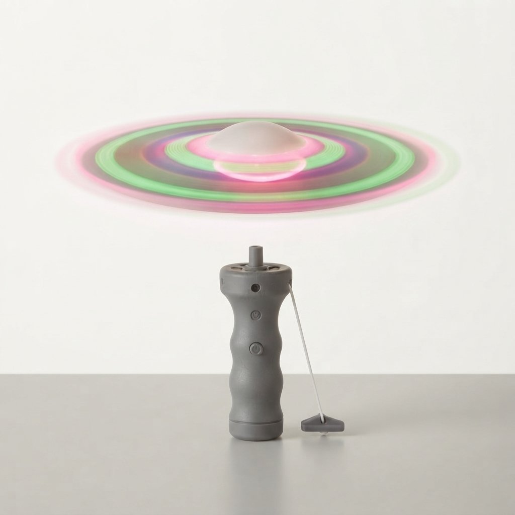 LED Flying Disc Launcher with Glow Effect
