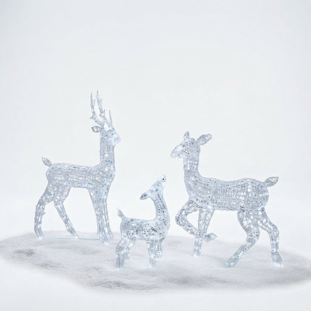 LED Reindeer Family – Acrylic Garden Set