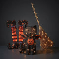 Light-Up Black Cat, Witch's Broom & Witch's Legs Outdoor Halloween Decoration Bundle