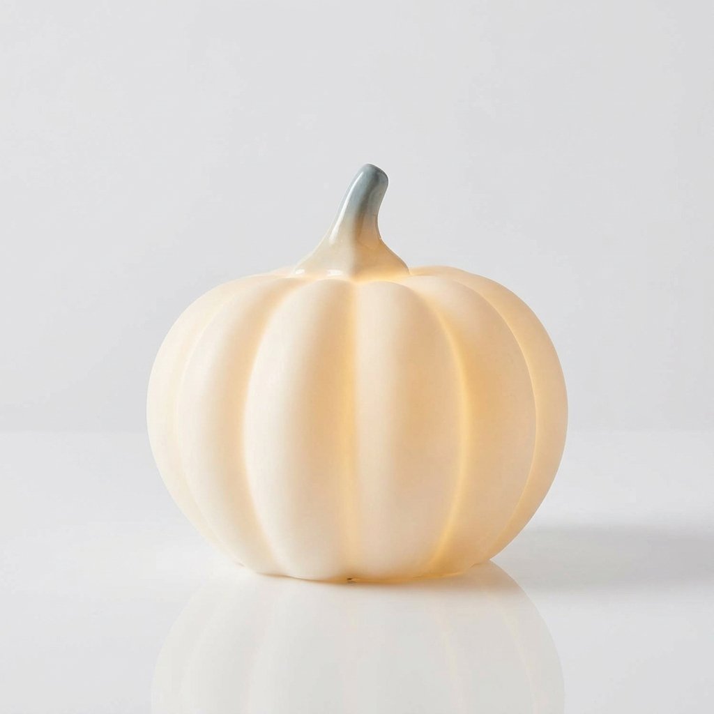 Mini Light-Up Ceramic Pumpkin Trio with Warm White LED