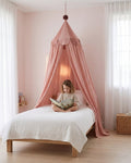 Muslin Bed Canopy with Storage Hood