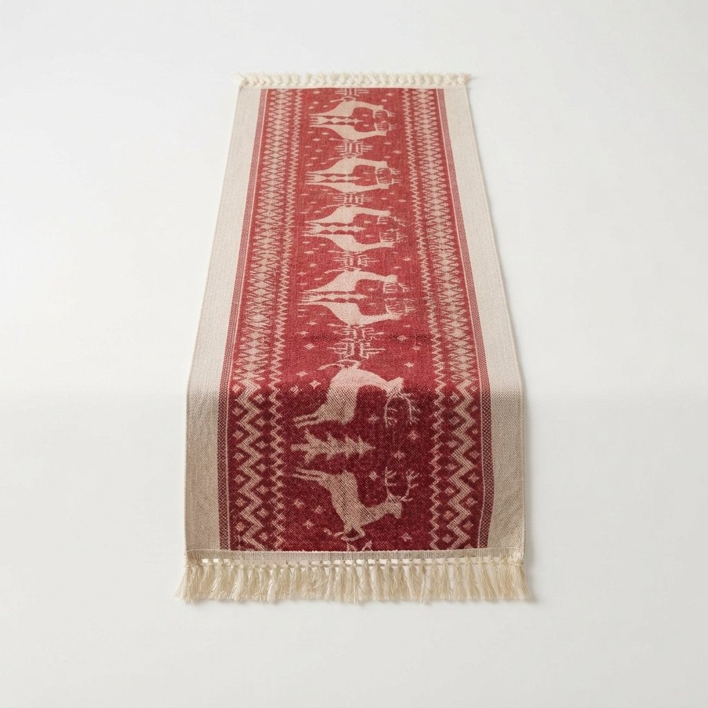 Nordic Reindeer Christmas Table Runner
