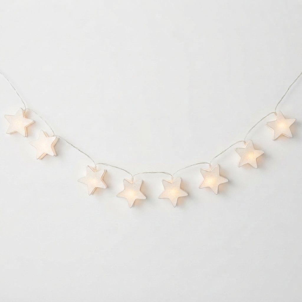 Paper Star LED Fairy Lights, Warm White