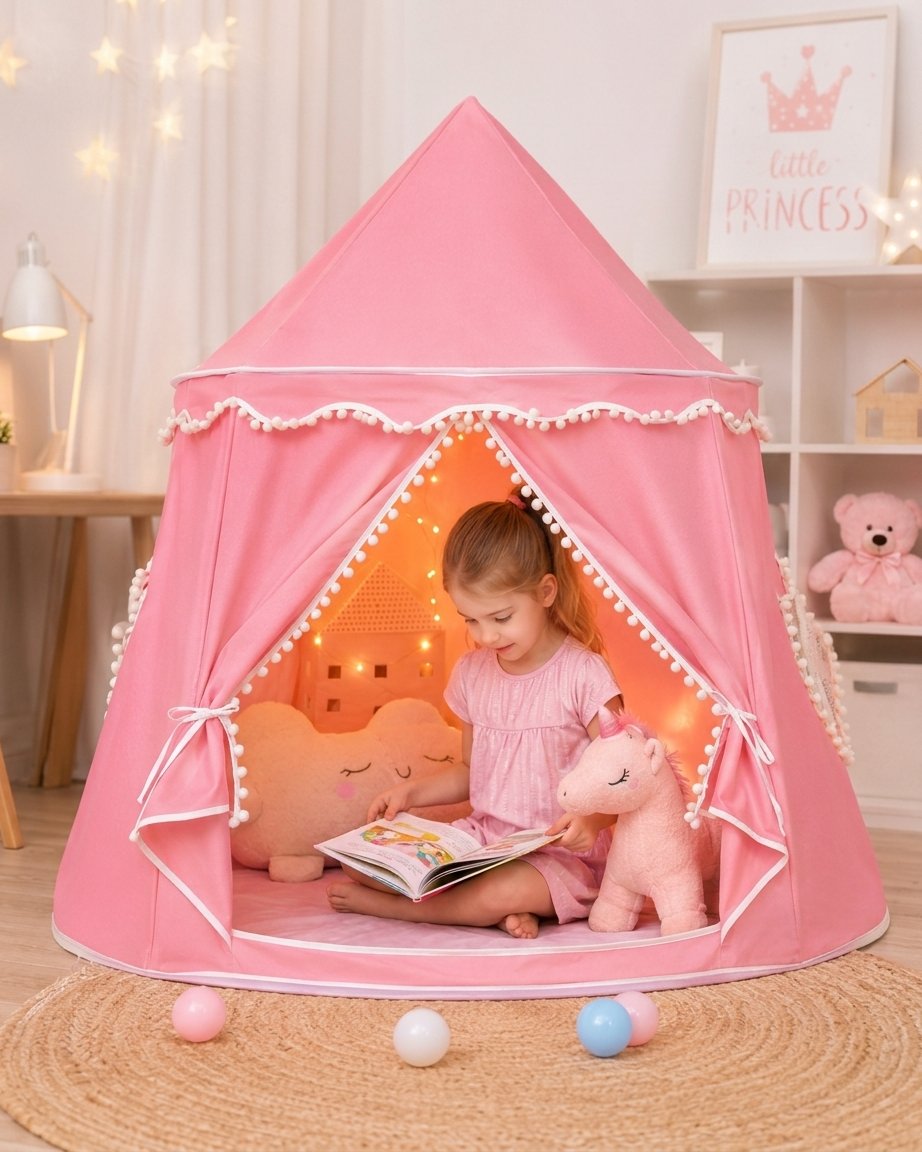 Pink Princess Castle Play Tent
