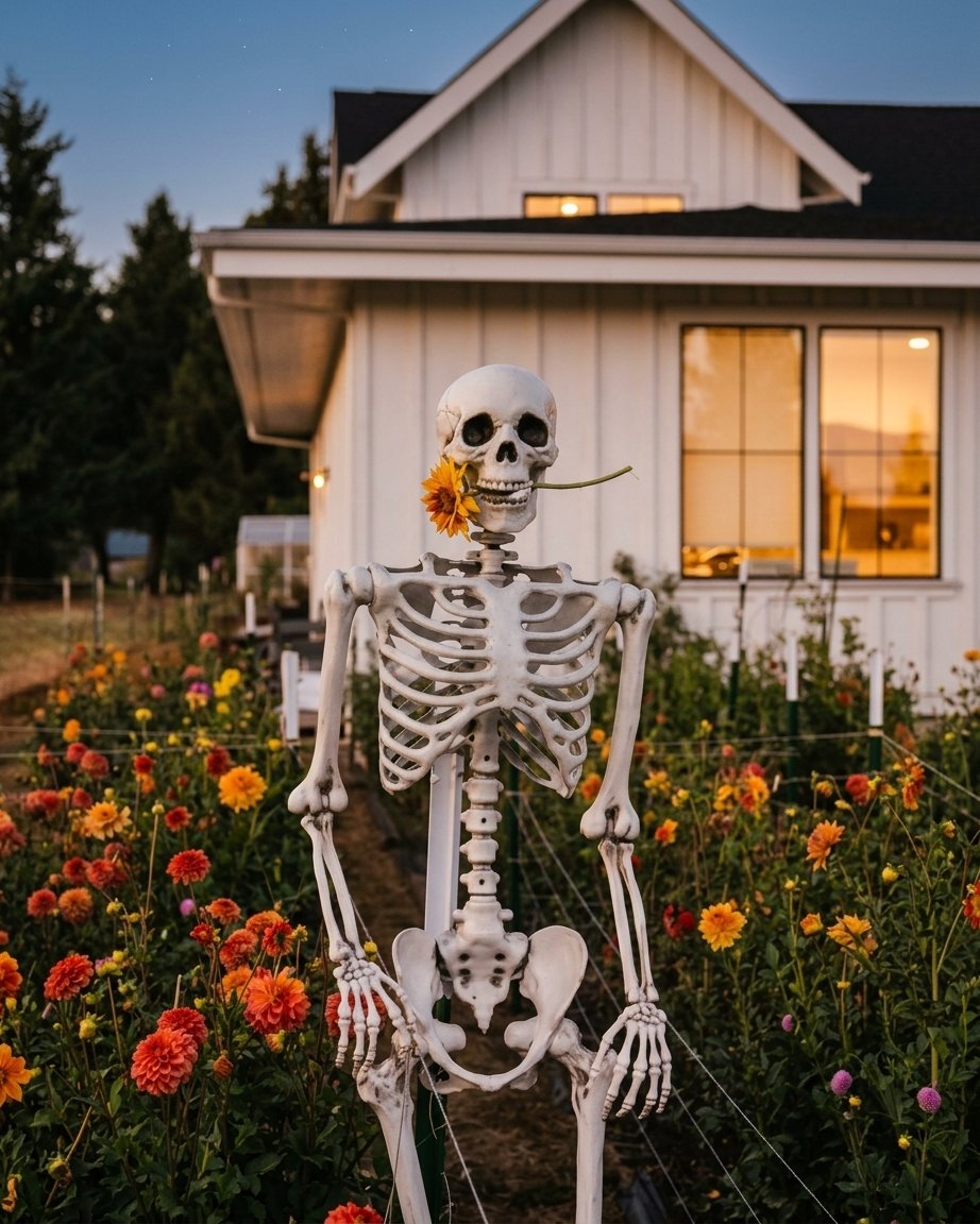 Poseable Halloween Skeleton Figure, Indoor & Outdoor Decor