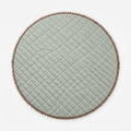 Quilted Cotton Round Play Mat, Sage Gingham