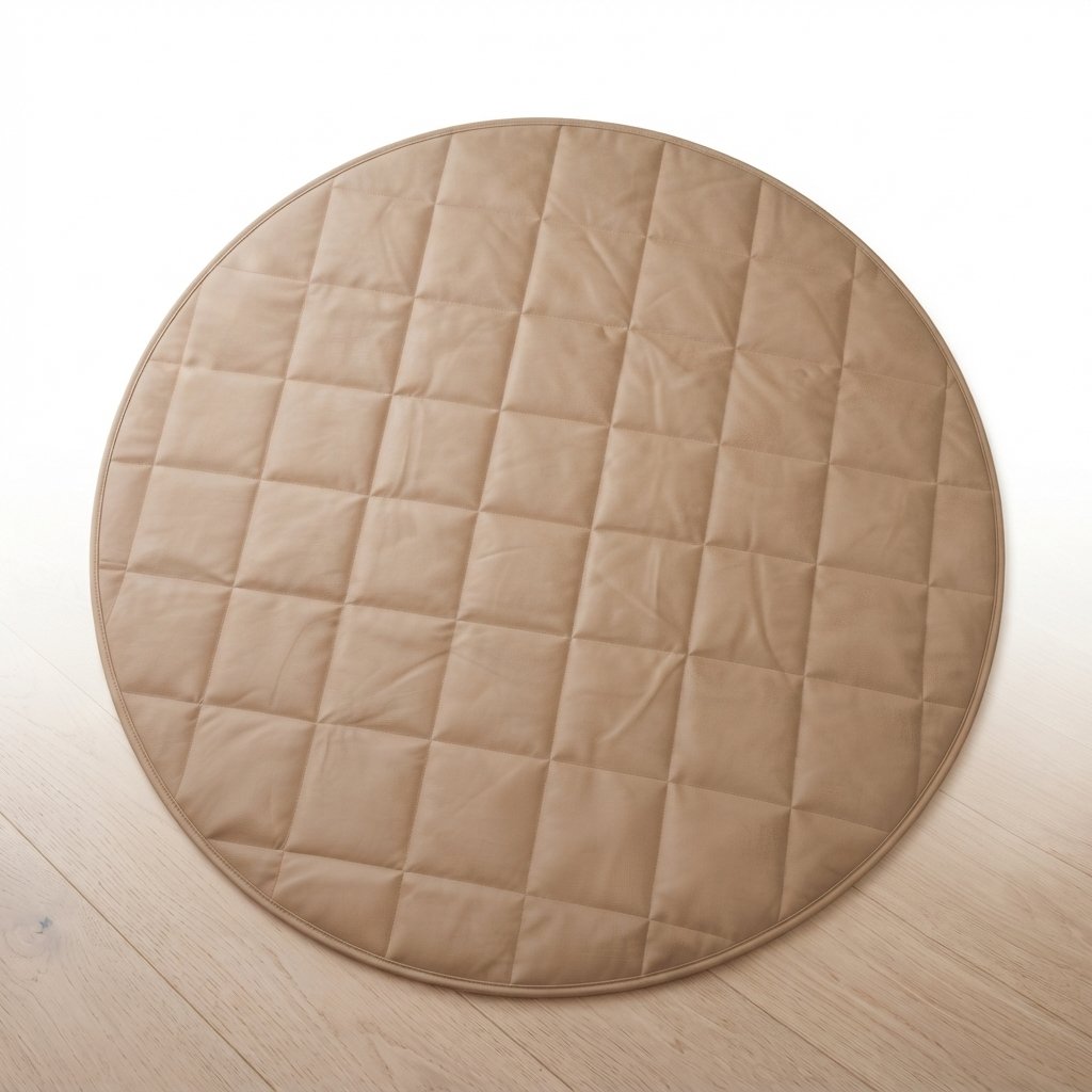 Quilted Round Play Mat with Tote Bag