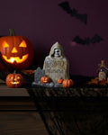 Resin Halloween Tombstone Figurine with Grim Reaper