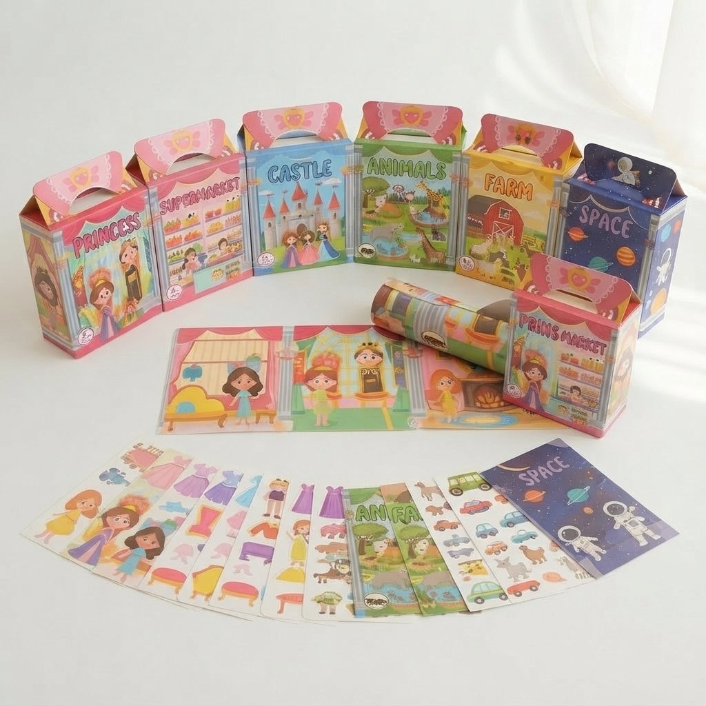 Reusable Sticker Book – 6 Themes