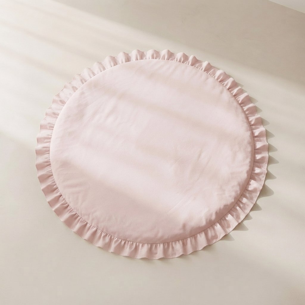 Round Baby Play Mat with Ruffled Edge