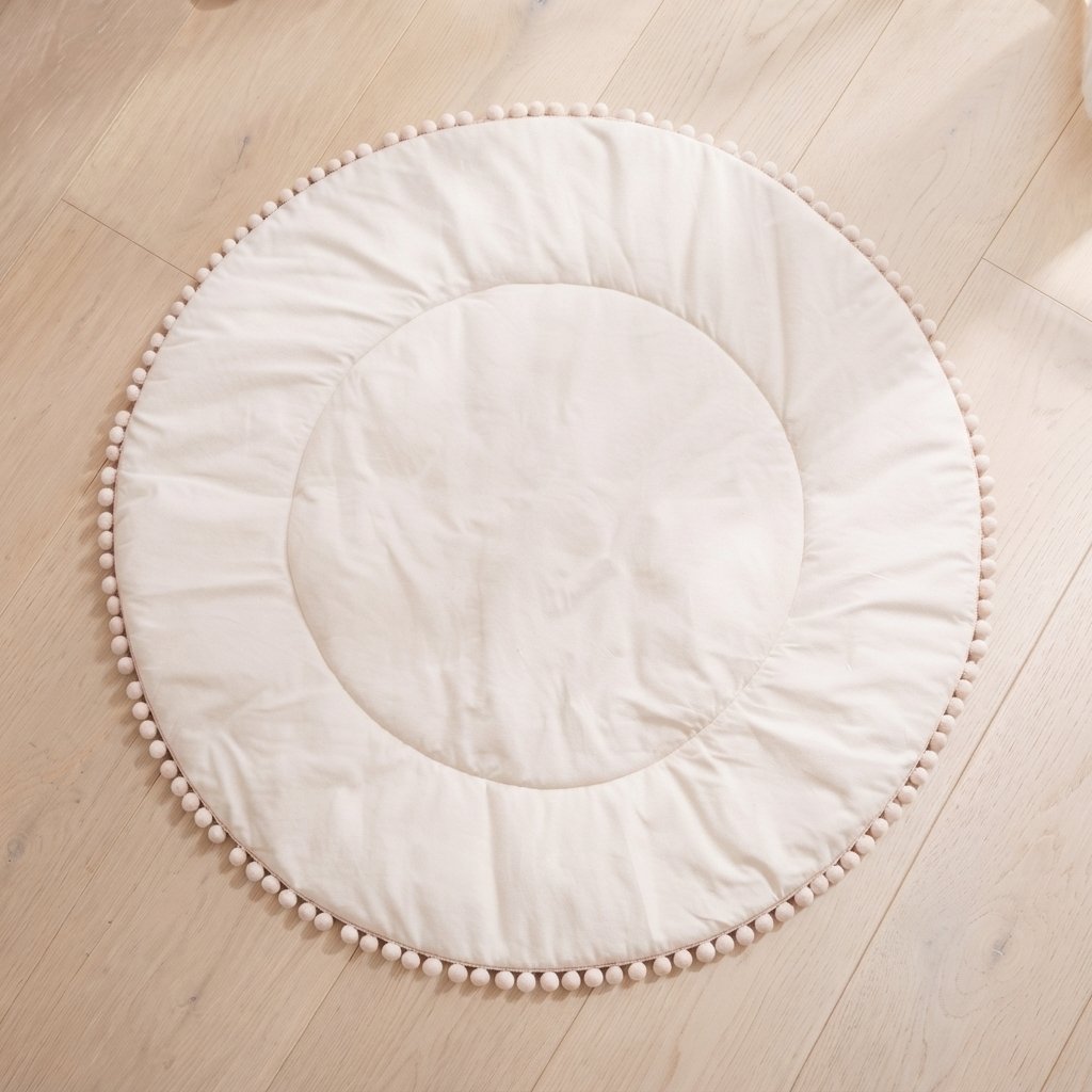 Round Cotton Pom Pom Play Mat