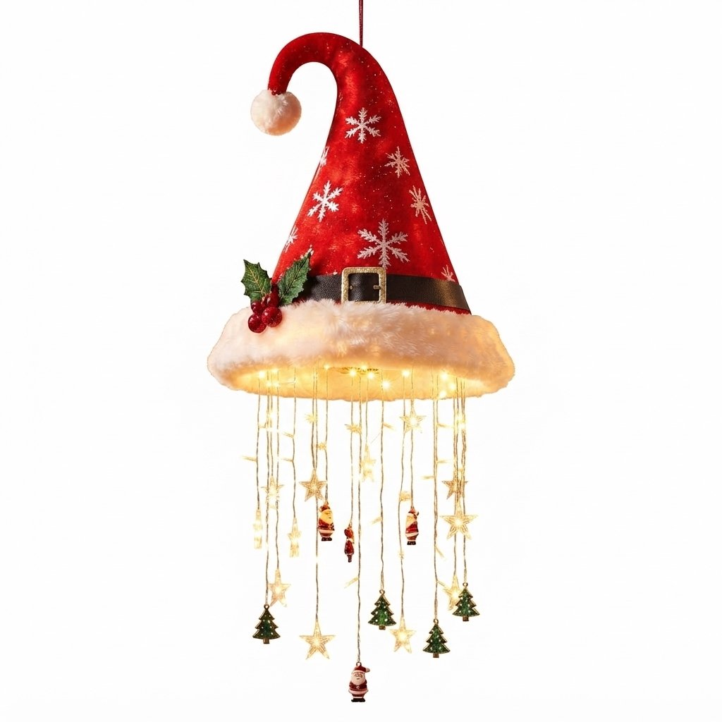 Santa Hat LED Tassel Chandelier