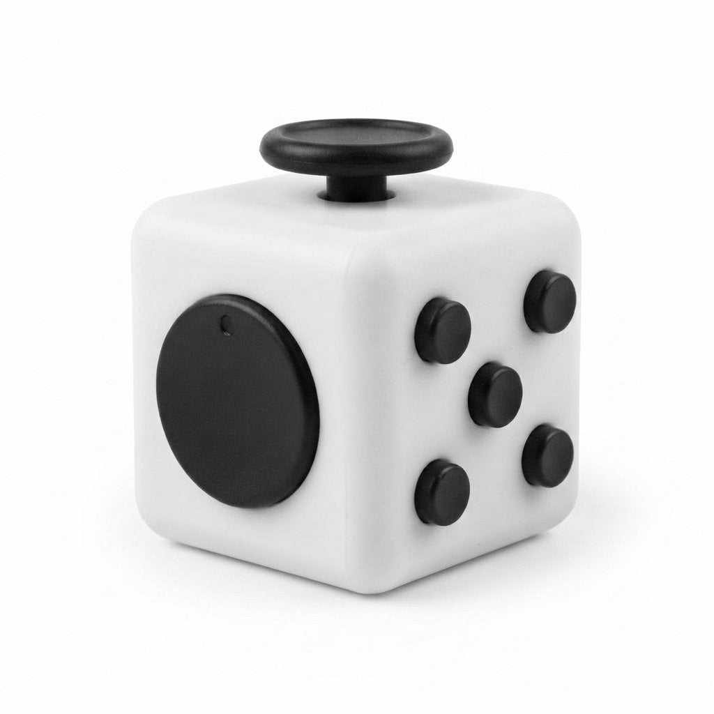 Sensory Fidget Cube – White & Black