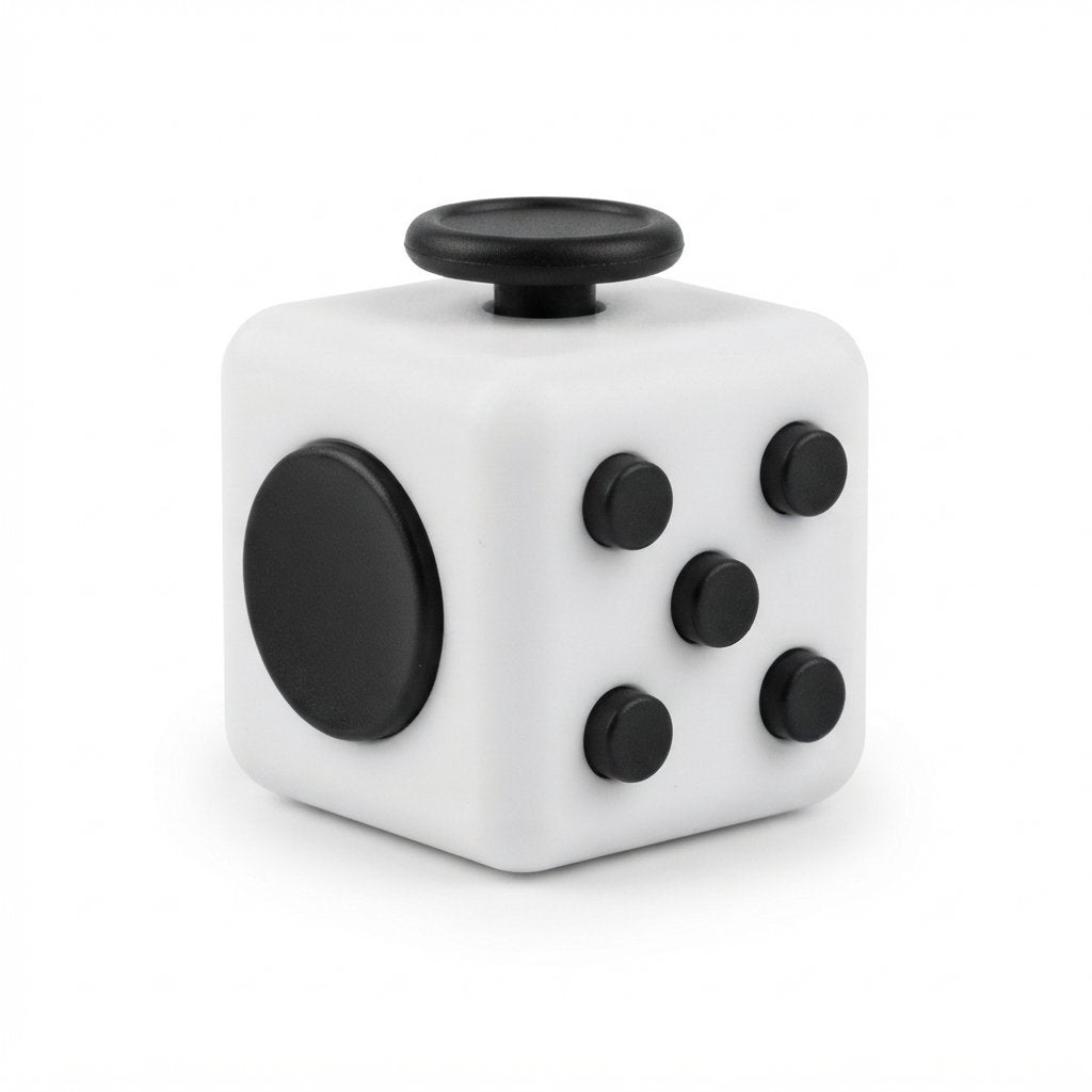 Sensory Fidget Cube with Buttons & Dial