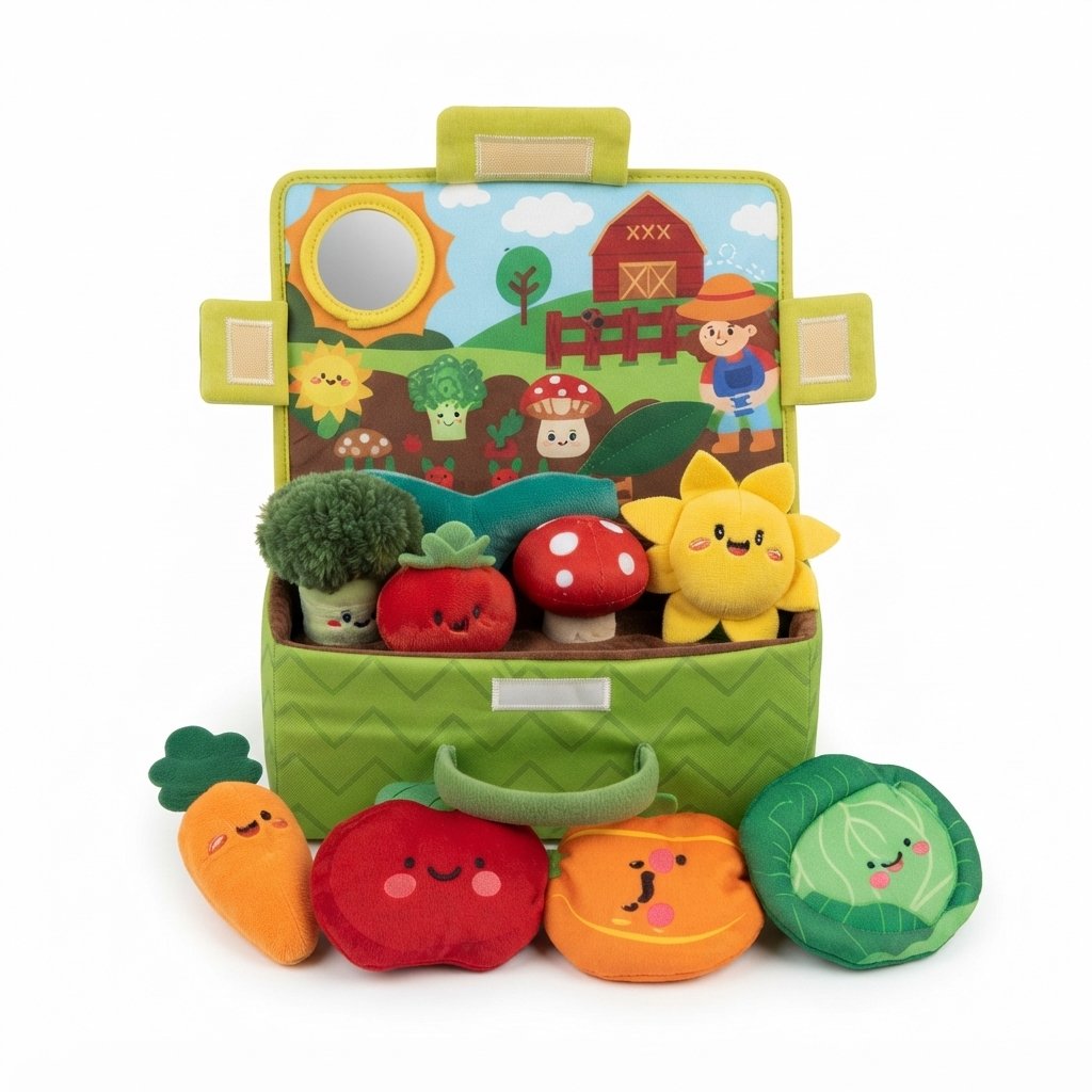 Sensory Garden Play Set with Plush Veg