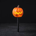 Set of 2 Halloween Jack-o'-Lantern Pumpkin Stake Lights with LED Glow and Timer