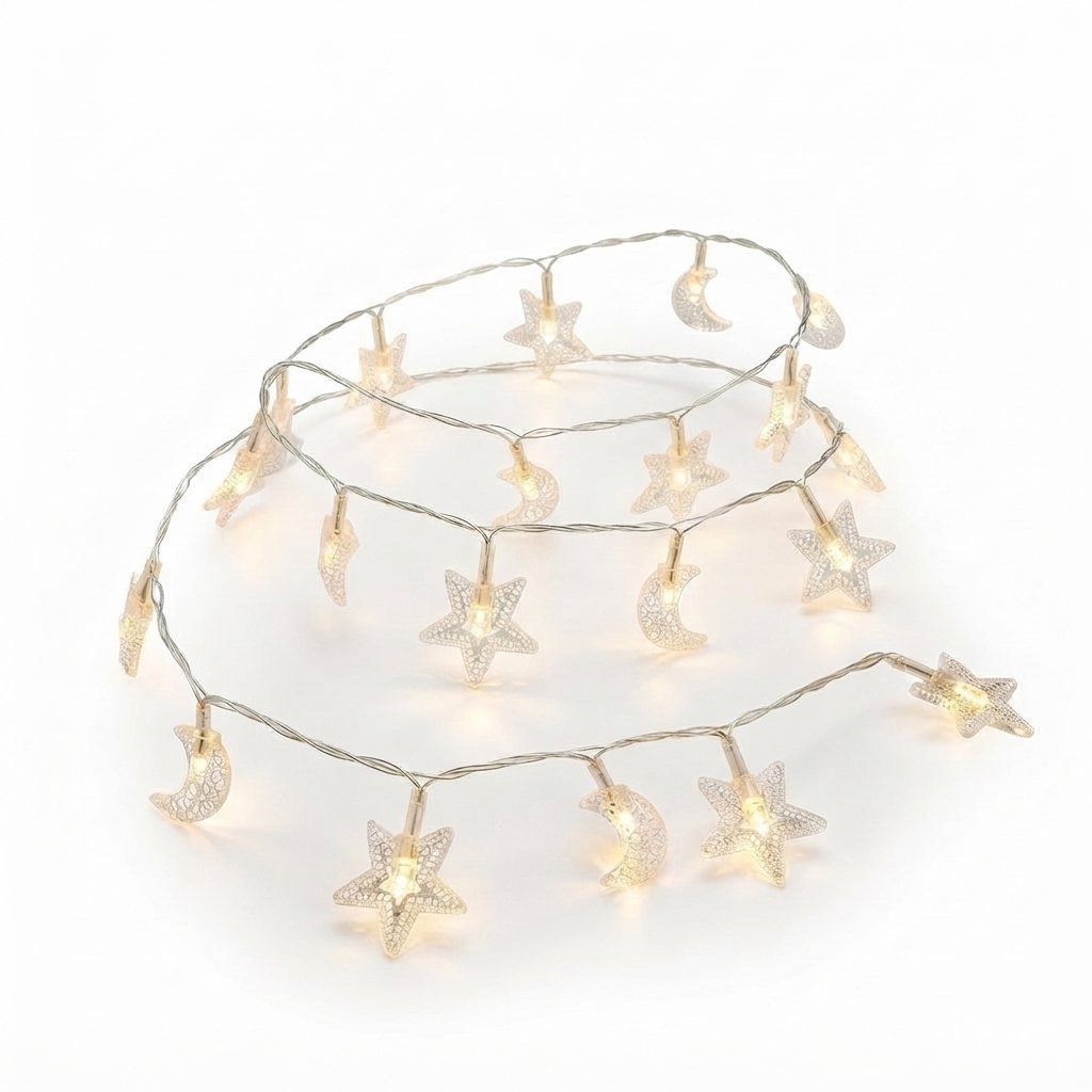 Star & Moon LED Fairy Lights, Warm White