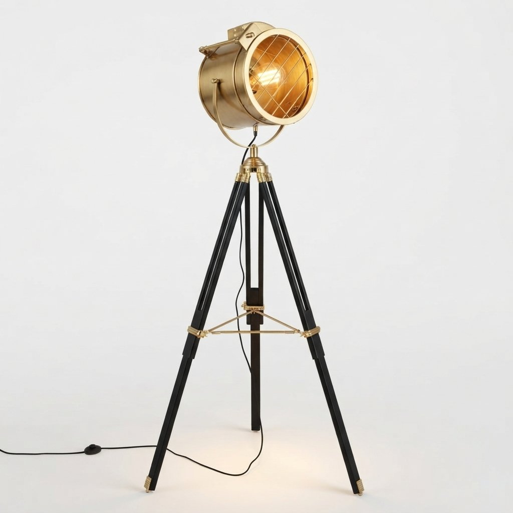 Tripod Floor Lamp with Spotlight Head
